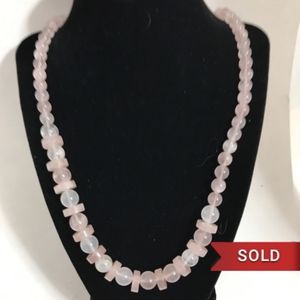 ❌SOLD❌GENUINE Rose Quartz Necklace